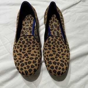 ROTHY’S “The Loafer” Mocha Spot Leopard Print Loafers Size 7